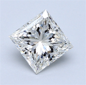 Picture of 1.51 Carats, Princess Diamond with  Cut, H Color, VS1 Clarity and Certified by GIA