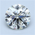 1.71 Carats, Round Diamond with Excellent Cut, I Color, SI2 Clarity and Certified by GIA