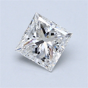 Picture of 0.80 Carats, Princess Diamond with  Cut, E Color, SI2 Clarity and Certified by GIA