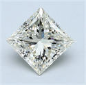 1.69 Carats, Princess Diamond with  Cut, L Color, SI1 Clarity and Certified by GIA