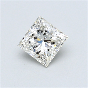 Picture of 0.53 Carats, Princess Diamond with  Cut, I Color, VS2 Clarity and Certified by GIA