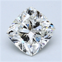 1.70 Carats, Cushion Diamond with  Cut, H Color, SI2 Clarity and Certified by IGI
