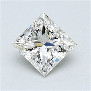 Picture of 0.96 Carats, Princess Diamond with  Cut, J Color, SI1 Clarity and Certified by GIA