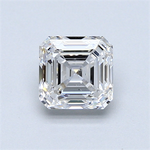 Picture of 0.90 Carats, Asscher Diamond with  Cut, E Color, SI1 Clarity and Certified by GIA