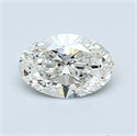 0.70 quilates, Ovalado Diamante , Color H, claridad IF y certificado por GIA