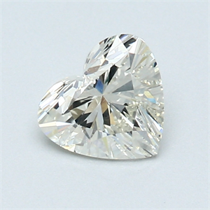 Picture of 0.72 Carats, Heart Diamond with  Cut, J Color, VS1 Clarity and Certified by GIA