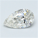 0.70 Carats, Pear Diamond with  Cut, H Color, SI2 Clarity and Certified by IGI