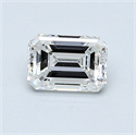 0.72 Carats, Emerald Diamond with  Cut, E Color, VVS2 Clarity and Certified by GIA