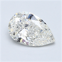 1.51 Carats, Pear Diamond with  Cut, I Color, SI2 Clarity and Certified by GIA