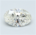 1.00 Carats, Oval Diamond with  Cut, J Color, SI1 Clarity and Certified by GIA