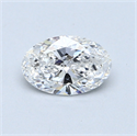 0.60 Carats, Oval Diamond with  Cut, E Color, SI1 Clarity and Certified by GIA