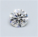 0.40 Carats, Round Diamond with Excellent Cut, F Color, I1 Clarity and Certified by GIA