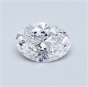 0.46 Carats, Oval Diamond with  Cut, D Color, SI1 Clarity and Certified by GIA