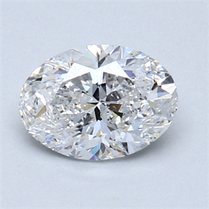 Picture of 0.90 Carats, Oval Diamond with  Cut, E Color, SI2 Clarity and Certified by GIA