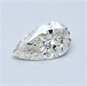 0.43 Carats, Pear Diamond with  Cut, J Color, SI1 Clarity and Certified by GIA