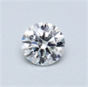 0.41 Carats, Round Diamond with Excellent Cut, F Color, SI2 Clarity and Certified by GIA
