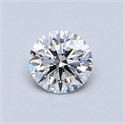 0.60 Carats, Round Diamond with Excellent Cut, E Color, SI2 Clarity and Certified by GIA