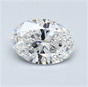 0.70 Carats, Oval Diamond with  Cut, F Color, SI1 Clarity and Certified by GIA