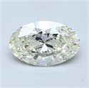 1.53 Carats, Oval Diamond with  Cut, J Color, SI2 Clarity and Certified by GIA