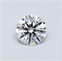 0.40 Carats, Round Diamond with Excellent Cut, E Color, SI2 Clarity and Certified by GIA