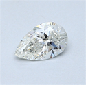 0.50 Carats, Pear Diamond with  Cut, I Color, SI1 Clarity and Certified by GIA
