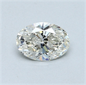 0.62 Carats, Oval Diamond with  Cut, I Color, SI1 Clarity and Certified by GIA