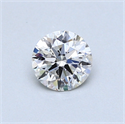 0.51 quilates, Redondo Diamante , Color I, claridad I1 y certificado por GIA