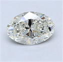 1.02 Carats, Oval Diamond with  Cut, I Color, I1 Clarity and Certified by GIA
