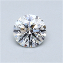 0.50 Carats, Round Diamond with Excellent Cut, E Color, I1 Clarity and Certified by GIA