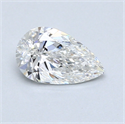 0.62 quilates, De pera Diamante , Color F, claridad SI1 y certificado por GIA