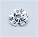 0.50 quilates, Redondo Diamante , Color E, claridad SI1 y certificado por GIA