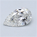 0.61 Carats, Pear Diamond with  Cut, F Color, SI2 Clarity and Certified by GIA