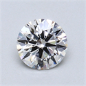 0.70 Carats, Round Diamond with Excellent Cut, H Color, SI1 Clarity and Certified by GIA