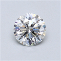 0.53 Carats, Round Diamond with Excellent Cut, F Color, SI2 Clarity and Certified by GIA