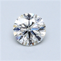0.70 Carats, Round Diamond with Excellent Cut, H Color, SI2 Clarity and Certified by GIA