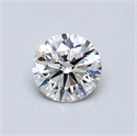 0.45 Carats, Round Diamond with Excellent Cut, H Color, SI2 Clarity and Certified by GIA