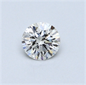 0.40 Carats, Round Diamond with Excellent Cut, H Color, SI2 Clarity and Certified by GIA