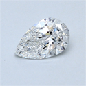 0.56 Carats, Pear Diamond with  Cut, E Color, VVS2 Clarity and Certified by GIA