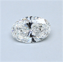0.50 Carats, Oval Diamond with  Cut, E Color, SI1 Clarity and Certified by GIA