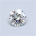 0.50 quilates, Redondo Diamante , Color H, claridad SI1 y certificado por GIA