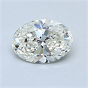 0.82 quilates, Ovalado Diamante , Color J, claridad SI1 y certificado por GIA