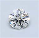 0.70 Carats, Round Diamond with Excellent Cut, I Color, I1 Clarity and Certified by GIA