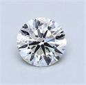 0.86 Carats, Round Diamond with Excellent Cut, F Color, SI2 Clarity and Certified by GIA