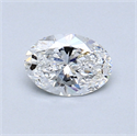 0.50 Carats, Oval Diamond with  Cut, E Color, VS2 Clarity and Certified by GIA