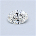 0.41 quilates, Ovalado Diamante , Color F, claridad VVS2 y certificado por GIA