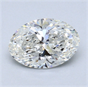 1.00 Carats, Oval Diamond with  Cut, H Color, I1 Clarity and Certified by GIA