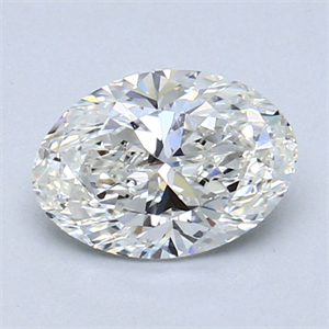 Picture of 1.00 Carats, Oval Diamond with  Cut, H Color, I1 Clarity and Certified by GIA