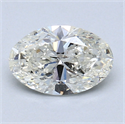 1.00 Carats, Oval Diamond with  Cut, J Color, I1 Clarity and Certified by GIA