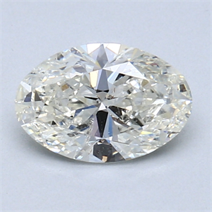 Picture of 1.00 Carats, Oval Diamond with  Cut, J Color, I1 Clarity and Certified by GIA