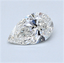 0.70 Carats, Pear Diamond with  Cut, H Color, VS2 Clarity and Certified by GIA